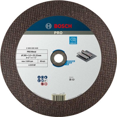 Bosch PRO A30S BF Flat Metal Cutting Disc 300mm