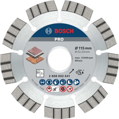 Bosch PRO Best Stone Diamond Cutting Disc 115mm