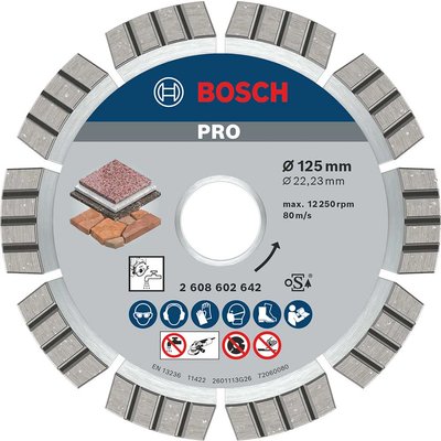 Bosch PRO Best Stone Diamond Cutting Disc 125mm