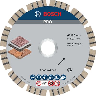 Bosch PRO Best Stone Diamond Cutting Disc 150mm
