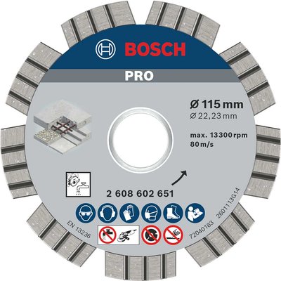 Bosch PRO Concrete Diamond Cutting Disc 115mm