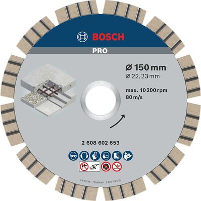 Bosch PRO Concrete Diamond Cutting Disc 150mm
