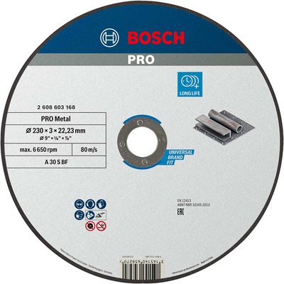 Bosch PRO Metal Cutting Disc 230mm 3mm 22mm