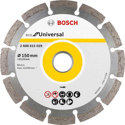 Bosch ECO Universal Segmented Diamond Cutting Disc Pack of 10 150mm 2.1mm 22mm