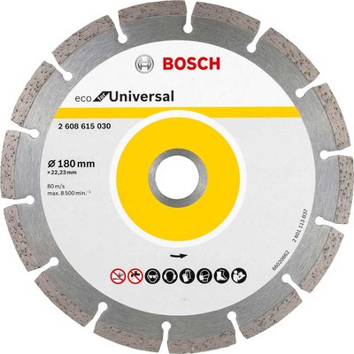 Bosch ECO Universal Segmented Diamond Cutting Disc Pack of 10 180mm 2.2mm 22mm