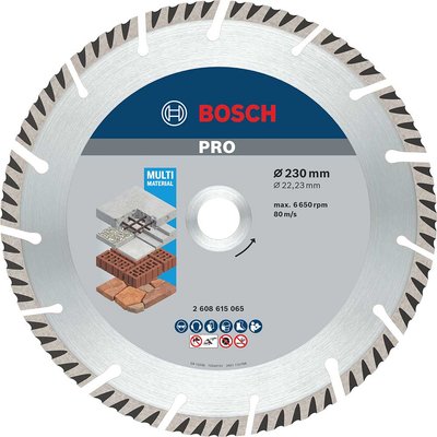 Bosch PRO Multi Material Diamond Cutting Disc 230mm