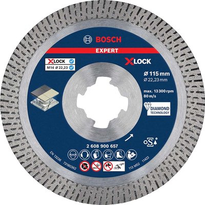 Bosch EXPERT X Lock Best Diamond Cutting Disc for Hard Ceramics 115mm 1.6mm 22mm