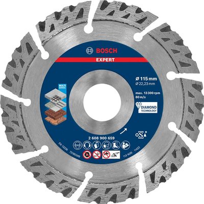 Bosch EXPERT Multi Material Diamond Cutting Disc 115mm 2.2mm 22mm