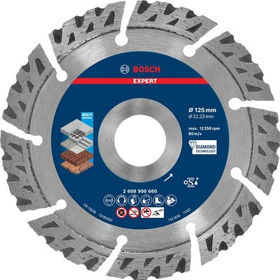 Bosch EXPERT Multi Material Diamond Cutting Disc 125mm 2.2mm 22mm