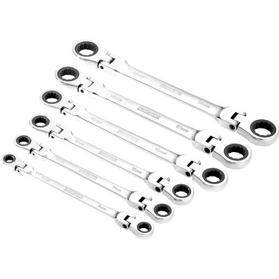 Draper Hi Torq 6 Piece Flexible Head Double Ring Ratchet Spanner Set
