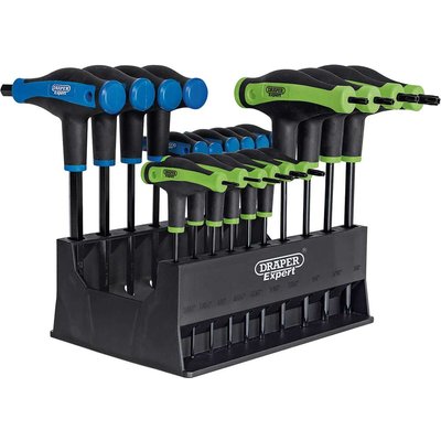 Draper 20 Piece Soft Grip T Handle Hex and Torx Key Set