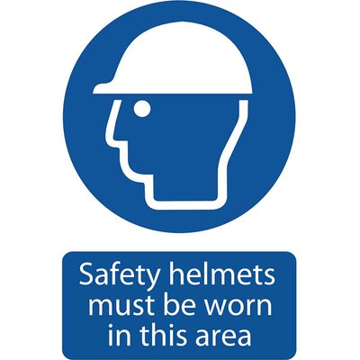 Draper Safety Helmets Must Be Worn In This Area Sign