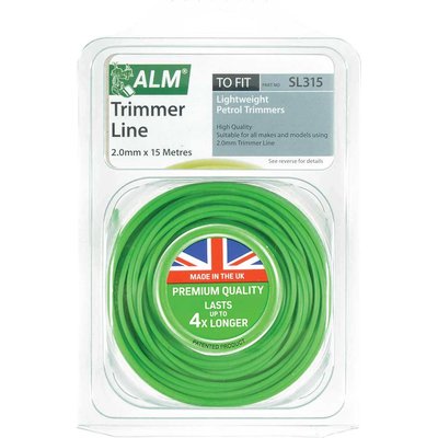 ALM Sl315 Light Duty Petrol Grass Trimmer Line 2mm 15m