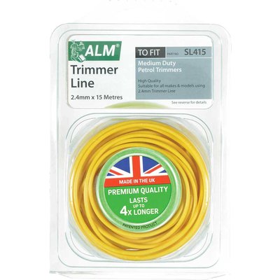 ALM Sl415 Medium Duty Petrol Grass Trimmer Line 2.4mm 15m