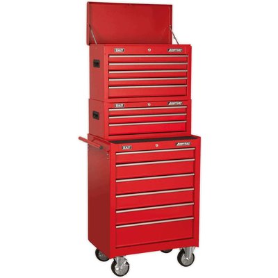 Sealey American Pro 14 Drawer Roller Cabinet, Mid and Top Tool Chest