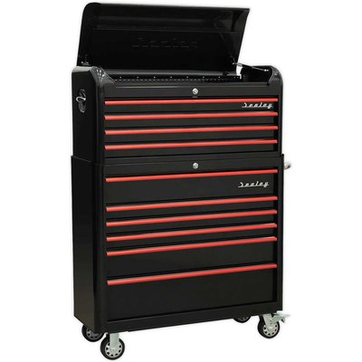 Sealey Premier Retro Style Wide 10 Drawer Roller Cabinet and Tool Chest
