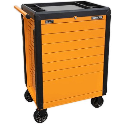 Sealey 7 Drawer Push To Open Hi Vis Tool Roller Cabinet