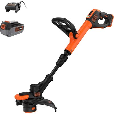 Black and Decker BCST918 18v Cordless Telescopic Grass Trimmer and Edger 280mm 1 x 4ah Li-ion Battery Charger