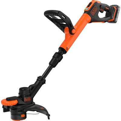 Black and Decker BCST918 18v Cordless Telescopic Grass Trimmer and Edger 280mm 1 x 2ah Li-ion Battery Charger