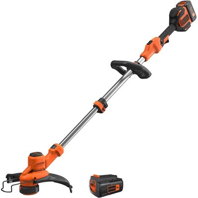 Black and Decker BCSTA5362 36v Cordless Telescopic Grass Trimmer 330mm 2 x 2ah Li-ion Battery Charger