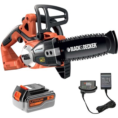 Black and Decker GKC1820L 18v Cordless Chainsaw 200mm 1 x 4ah Li-ion Battery Charger