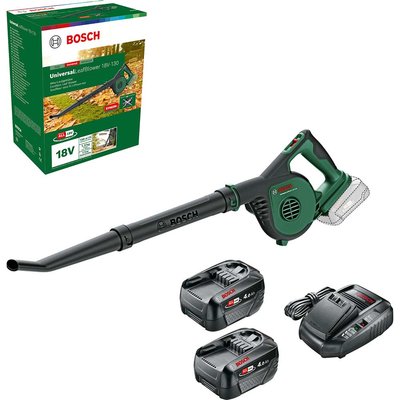 Bosch UNIVERSALLEAFBLOWER 18V-130 P4A 18v Cordless Garden Leaf and Workshop Blower