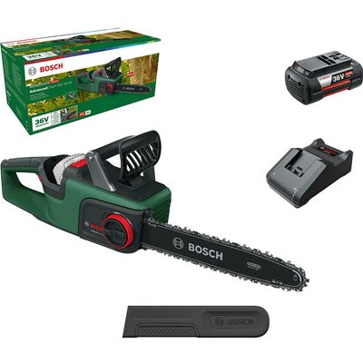 Bosch ADVANCEDCHAIN 36V-35-40 36v Cordless Chainsaw 350mm 1 x 4ah Li-ion Battery Charger