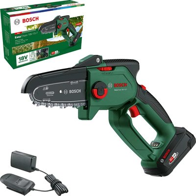 Bosch EASYCHAIN 18V-15-7 P4A 18v Cordless Brushless Chainsaw 150mm 1 x 2.5ah Li-ion Battery Charger