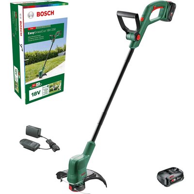 Bosch EASYGRASSCUT 18V-230 P4A 18v Cordless Grass Trimmer and Edger 230mm 2 x 2ah Li-ion Battery Charger
