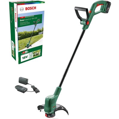 Bosch EASYGRASSCUT 18V-230 P4A 18v Cordless Grass Trimmer and Edger 230mm 1 x 2ah Li-ion Battery Charger
