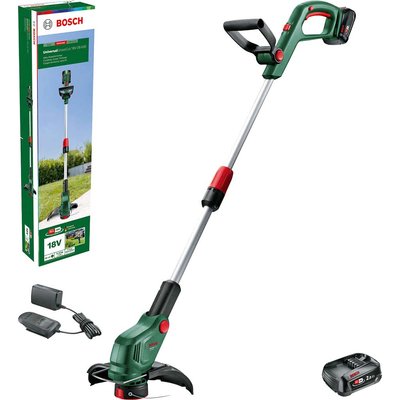 Bosch UNIVERSALGRASSCUT 18V-26-500 P4A 18v Cordless Grass Trimmer and Edger 260mm 2 x 2ah Li-ion Battery Charger