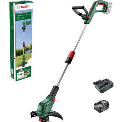 Bosch UNIVERSALGRASSCUT 18V-26-500 P4A 18v Cordless Grass Trimmer and Edger 260mm 1 x 4ah Li-ion Battery Charger