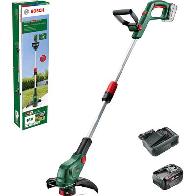 Bosch UNIVERSALGRASSCUT 18V-23-450 P4A 18v Cordless Grass Trimmer 230mm 1 x 4ah Li-ion Battery Charger
