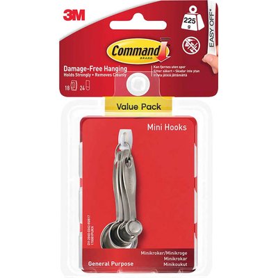 Command Adhesive Strip Mini Hooks