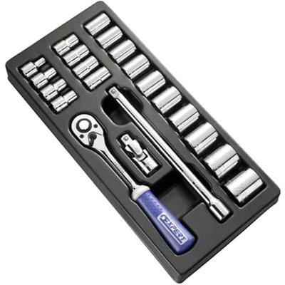 Expert by Facom 21 Piece 1/2" Drive Socket Set Metric in Module Tray 1/2"
