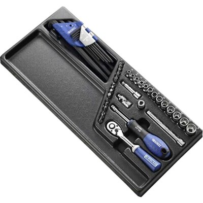 Expert by Facom 45 Piece 1/4" Drive Hex Socket, Screwdriver Bit and Allen Key Set in Module Tray 1/4"