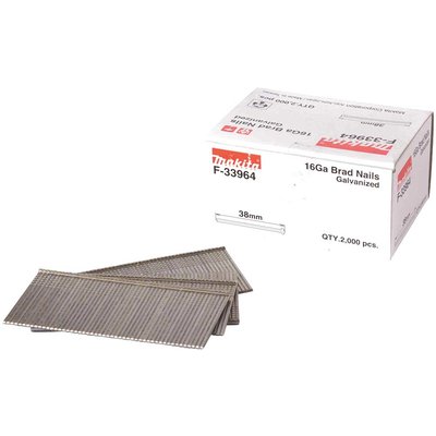 Makita Straight 16 Gauge Finishing Brad Nails 38mm Pack of 2000