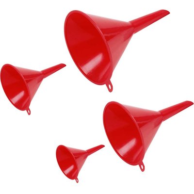 Sealey 4 Piece Economy Fixed Spout Small Funnel Set