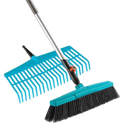 Gardena COMBISYSTEM Lawn Rake and Road Broom Set