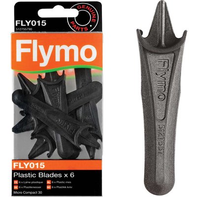 Flymo FLY015 Genuine Blades for Micro Compact Lawnmowers Pack of 6