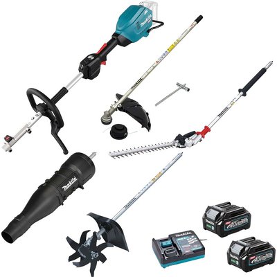 Makita UX01G 40v Max XGT Cordless Brushless Split Shaft Garden Multi Tool Set