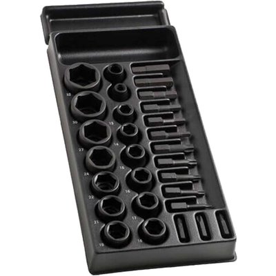 Facom 29 Piece 1/2" Drive Hexagon Impact Socket and Screwdriver Bit Set in Module Tray 1/2"