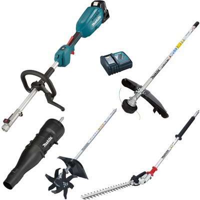 Makita DUX18 18v LXT Cordless Brushless Split Shaft Garden Multi Tool Set