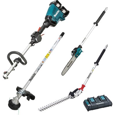 Makita DUX60 Twin 18v LXT Cordless Brushless Split Shaft Garden Multi Tool Set