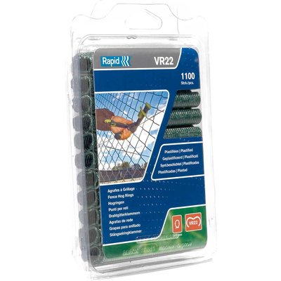 Rapid VR22 Fence Hog Rings Green Pack of 1100