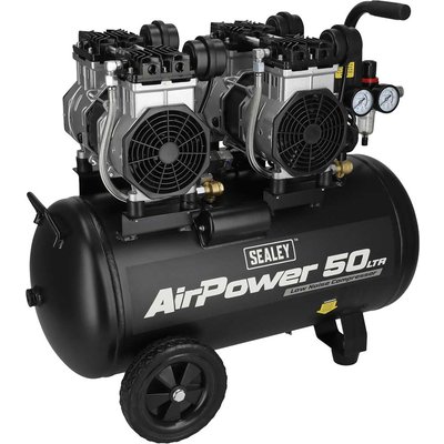 Sealey SAC5001S Oil Free Low Noise Air Compressor 50 Litre