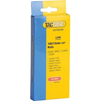 Tacwise 18 Gauge Brad Nails 15mm Pack of 2000