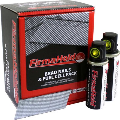 FirmaHold Angled 16 Gauge Finishing Brad Nails and Gas 64mm Pack of 2000