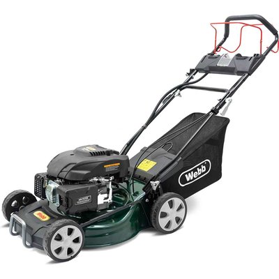 Webb WER460ES Classic Self Propelled Electric Start Petrol Rotary Lawnmower 460mm FREE Garden Sprinkler & Oil Worth £23