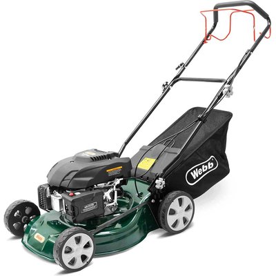 Webb WER460SP Classic Self Propelled Petrol Rotary Lawnmower 460mm FREE Garden Sprinkler & Oil Worth £23